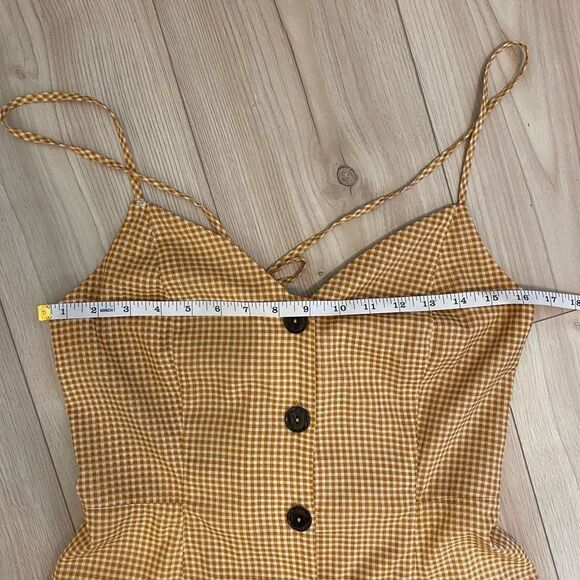 Moon River Gingham Plaid A Line Check Dress Sz M spaghetti straps. - Picture 5 of 11
